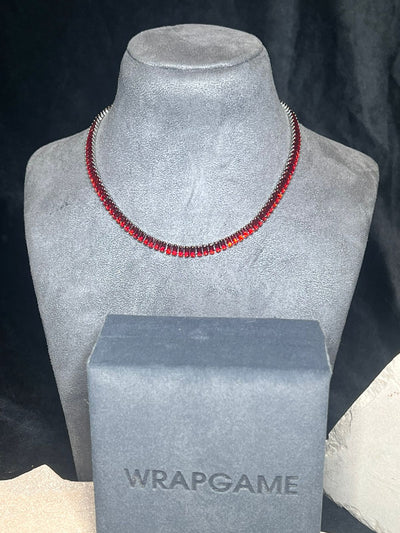 Red Baguette Choker Necklace