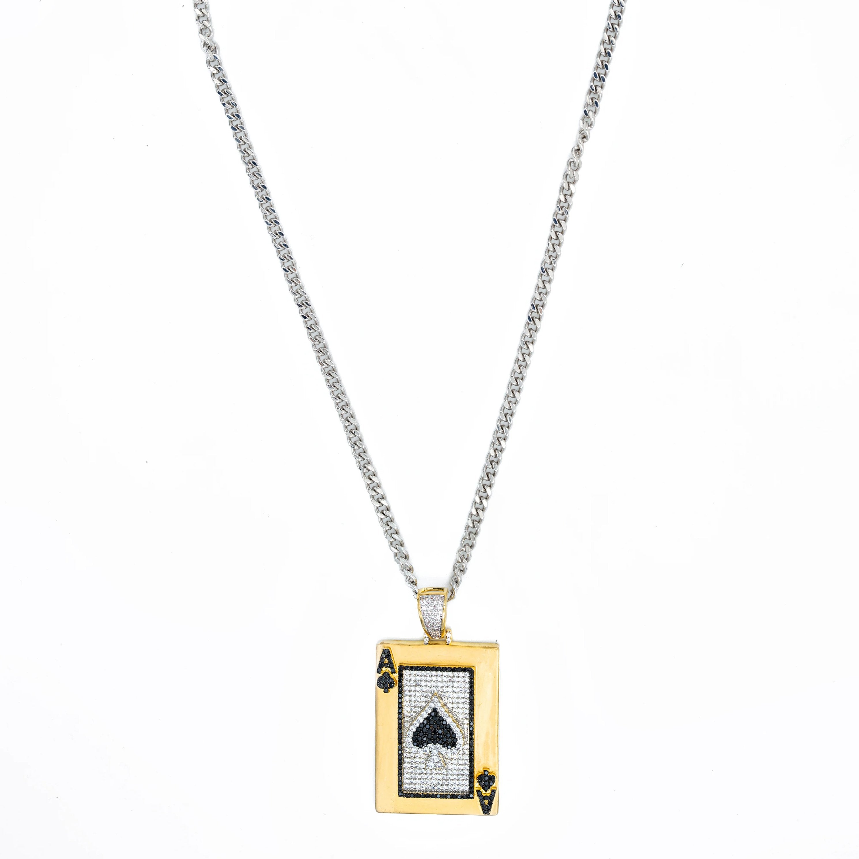Lucky Ace of Spade Pendant Chain
