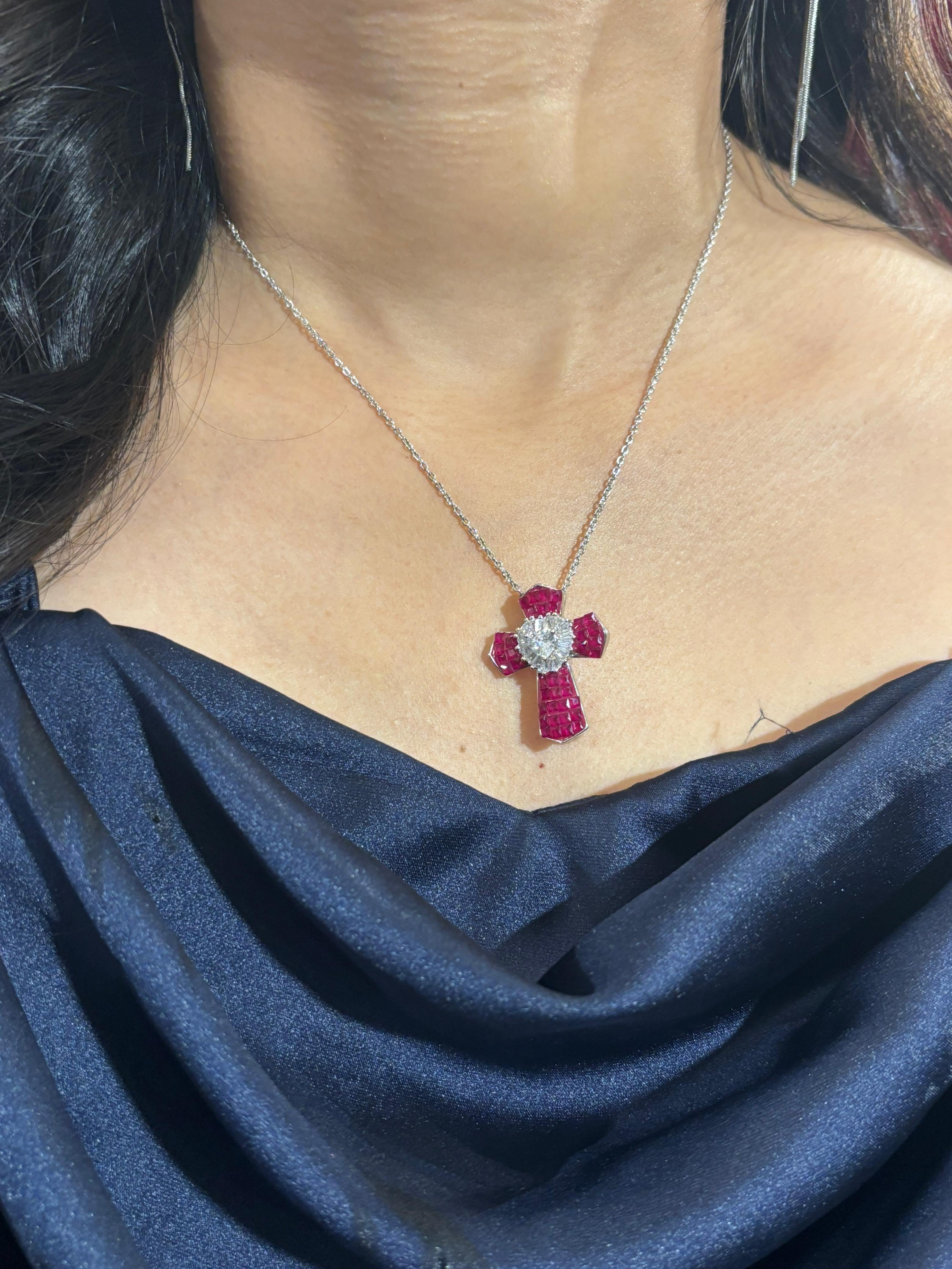 Cross Bling Brooch Cum Pendant