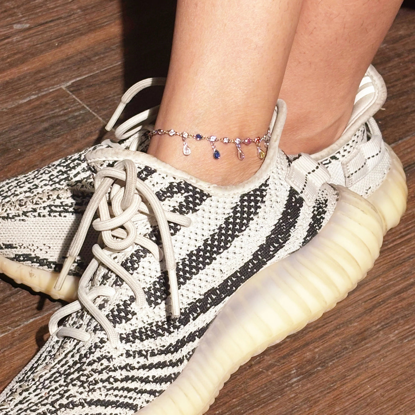 rings for Ankle	Rainbow charm ankle charms	rings and foot jewellery near me	gold ankle rhodium	jewellery shop near me ankle 