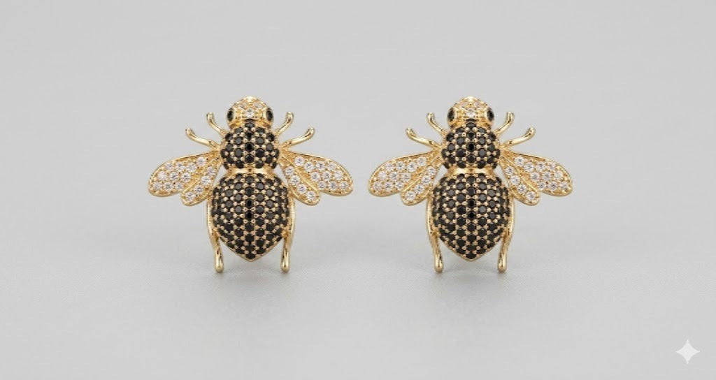 COSMIC BLING BEE EARRING (Gold Polish)