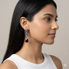 Midnight Drop Cuban Link Earrings