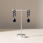 Midnight Drop Cuban Link Earrings