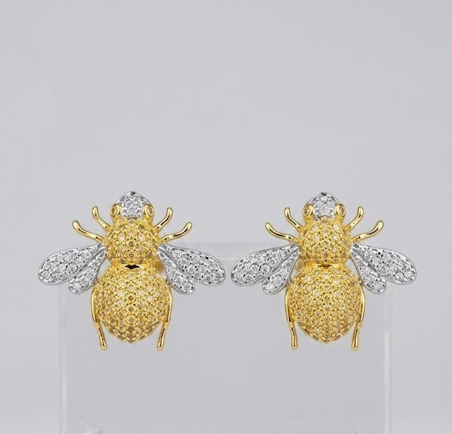 COSMIC BLING BEE EARRING (Gold Polish)