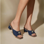 SUEDE BEE HEELS (BLUE)