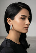 Diamonte Baguette Hoops Medium