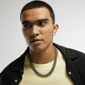 iced black spiked cuban link chain