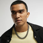 iced black spiked cuban link chain