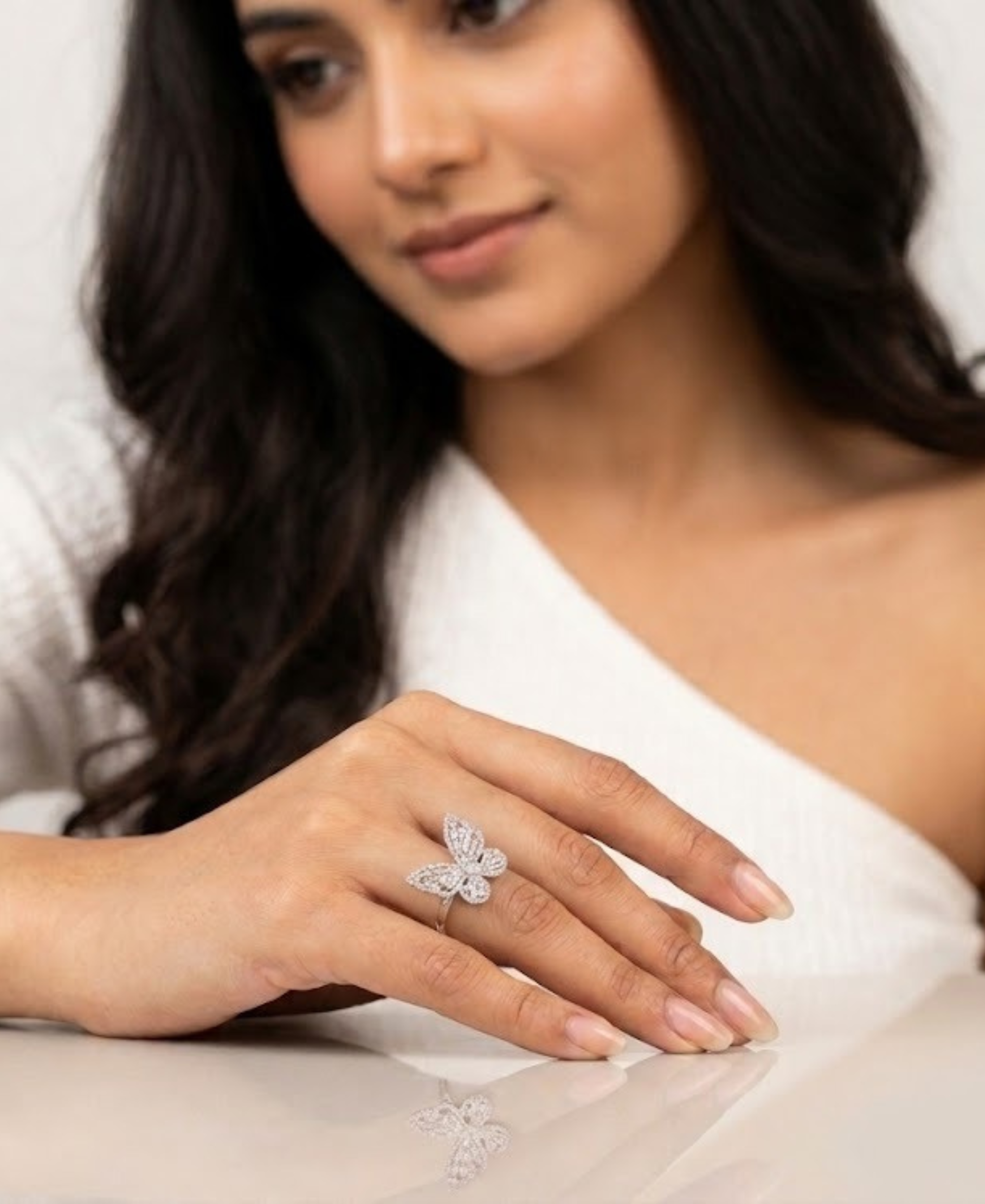 Butterfly Baguette Ring