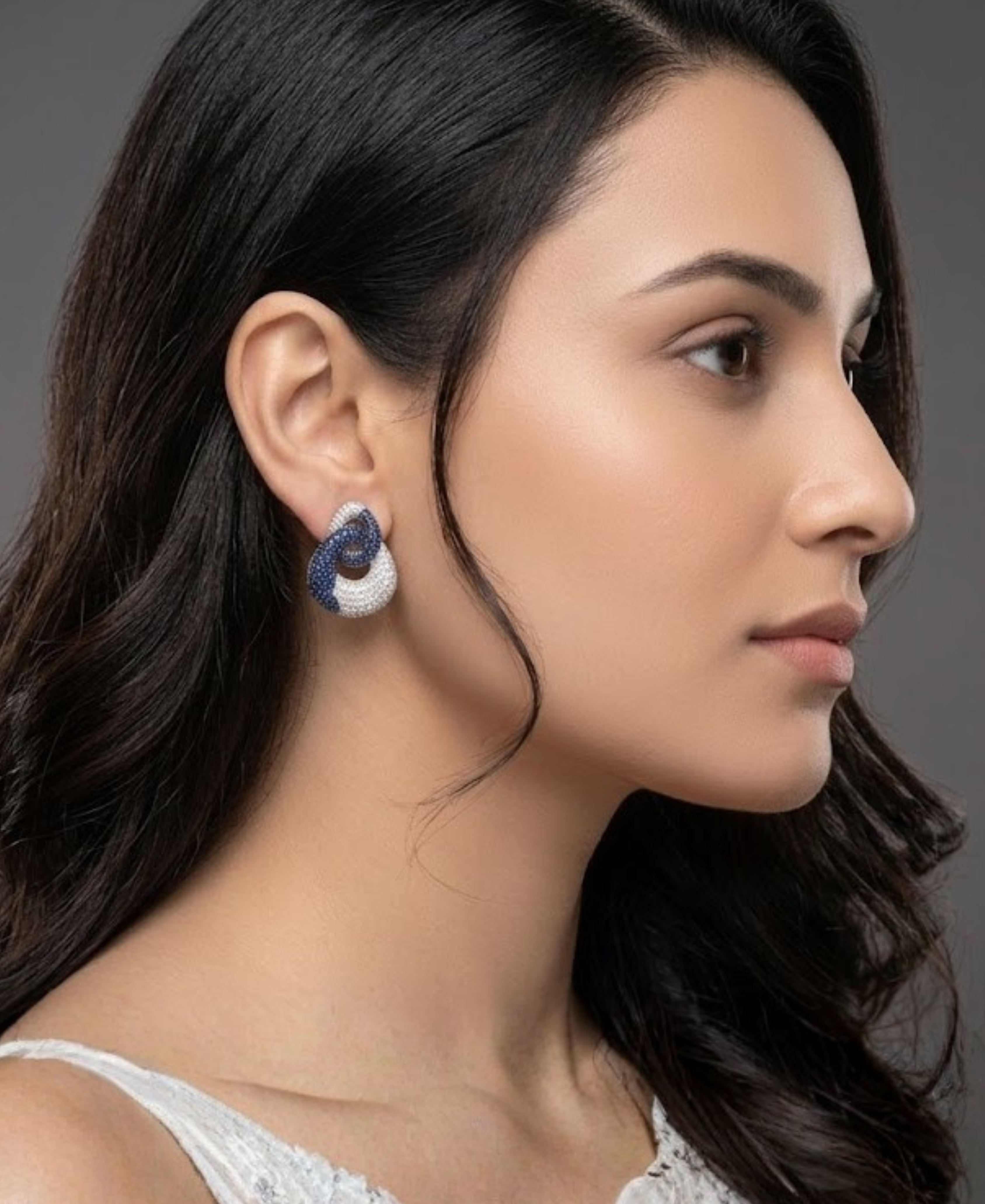 BLING DOUBLE LOOPED EARRING