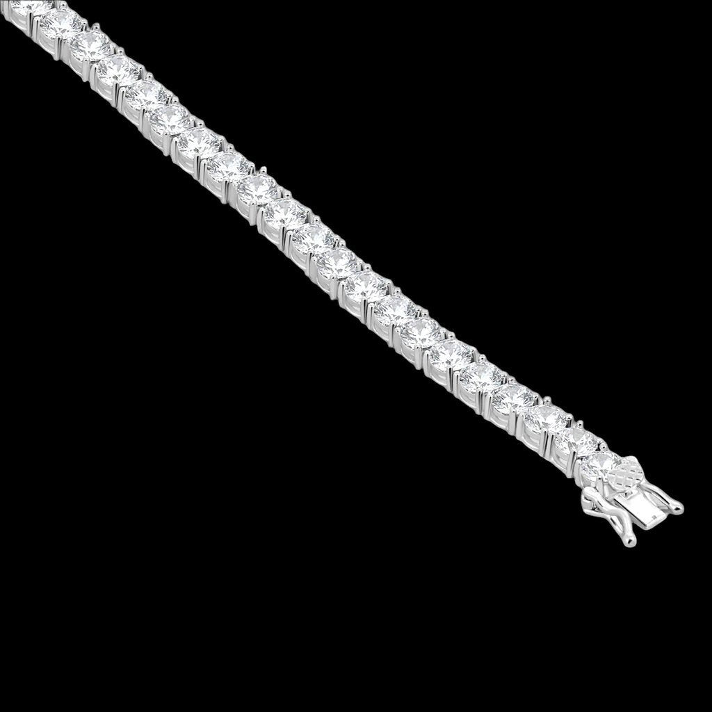 WRAPGAME INDIA 5mm slim tennis bracelet for women with sparkling CZ stones and secure lobster clasp. Hypoallergenic and nickel-free.