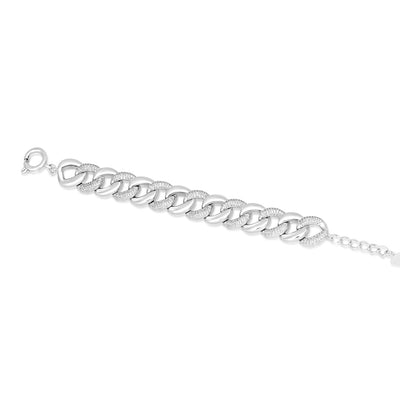 PARALLEL ICED CUBAN BRACELET